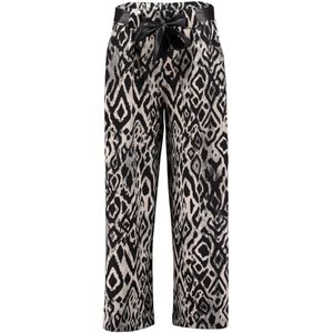 Hailys Bandplooibroek 'Ni44a'  grijs / greige / zwart