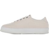 Algori San Pietro - Hoge Sneakers - Gestreept Linnen - Witte Rubberen Zool