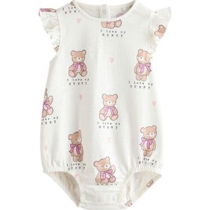 Next Rompertje/body  lichtbeige / pink / zwart / wit
