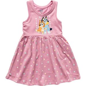 Bluey Jurk 'Bluey'  neonblauw / oranje / pitaja roze / wit