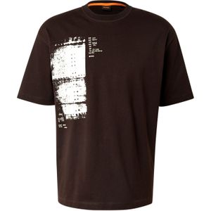 BOSS Shirt 'Te_Wagon'  donkerbruin / wit