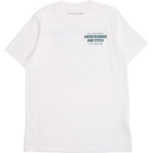 Abercrombie & Fitch Shirt 'CITY STACK'  smaragd / wit