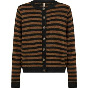 Soyaconcept Gebreid vest 'ORLEAN'  bruin / zwart