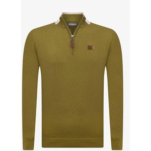 Jacey Quinn Trui  bruin / olijfgroen