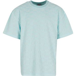 Karl Kani - Shirt - Lichtblauw - Jersey - Ronde Hals - Halve Mouw