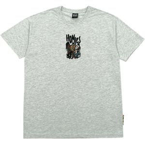 HOMEBOY Shirt  blauw / grijs gemêleerd / oranje / zwart