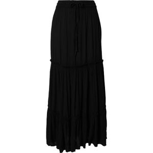 Vila - Lange Rok - Zwart - 100% Viscose Livaeco