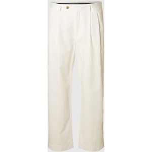 SELECTED - Bandplooibroek - Natuurwit - Loosefit