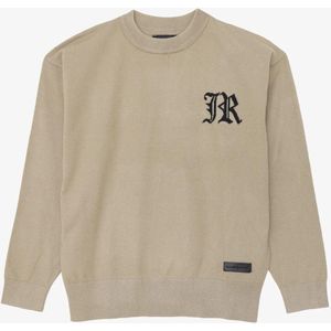 John Richmond Trui 'JR'  beige gemêleerd