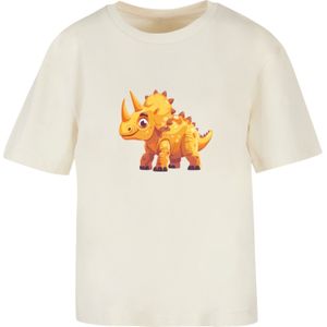 F4NT4STIC Shirt 'Süßer Triceratops Dinosaurier'  champagne / lichtoranje