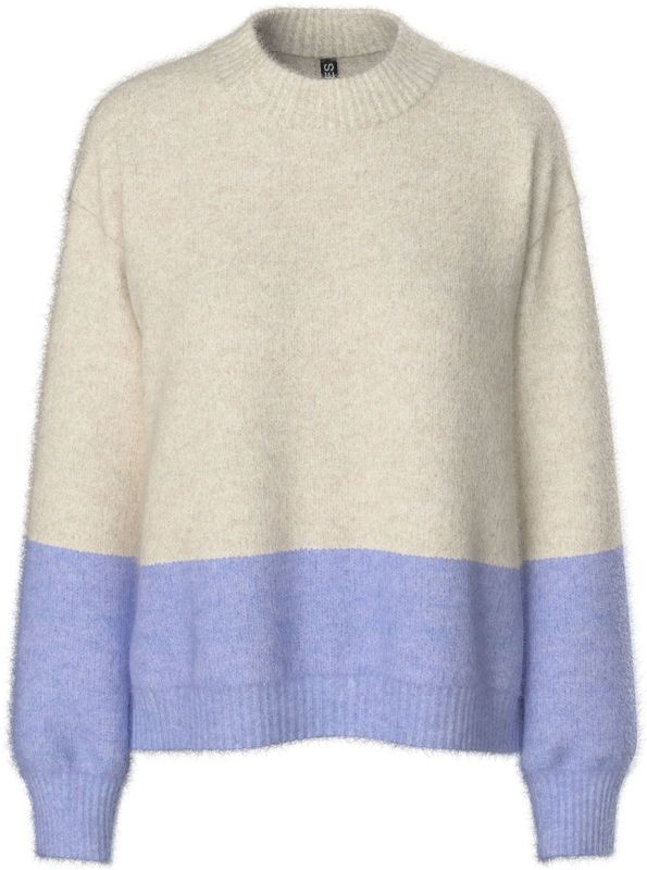 Pcivy - Gebreide Trui - Regular-fit - Ronde Hals - Lange Mouwen - Colourblock Knit