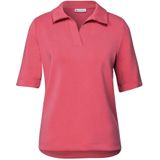 Street One - Silk-Look Polo - Roze - Dames