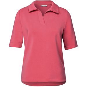 Street One - Silk-Look Polo - Roze - Dames