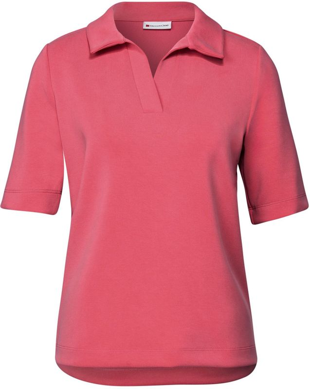 Street One - Silk-Look Polo - Roze - Dames