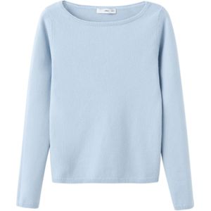 MANGO Trui 'SEEDS'  lichtblauw