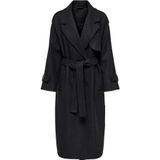 ONLY - Tussenmantel - Donkergrijs - Trenchcoat - Normale Pasvorm