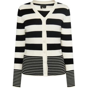 DreiMaster Klassik Gebreid vest 'Ledkin'  zwart / wolwit