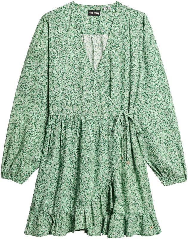 Superdry - Printed Wrap - Korte Jurk - Met Lange Mouwen