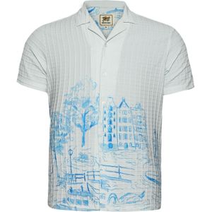 Campus Sutra Overhemd 'Callan'  blauw / wit