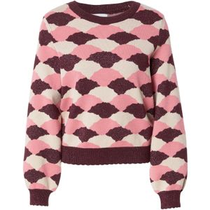 NÜMPH Trui 'LILA'  beige / rosa / bordeaux