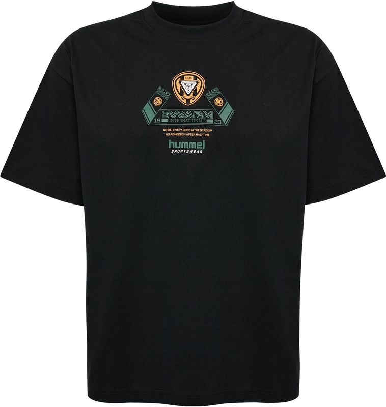 Hummel - Shirt - Geel Groen Zwart Wit - Jersey - Ronde Hals - Kwartmouw