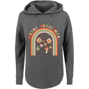 F4NT4STIC Trui 'Merry Christmas Cozy Vibes'  donkergrijs / gemengde kleuren