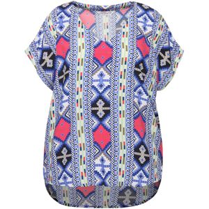 Studio Untold Blouse  blauw / gemengde kleuren