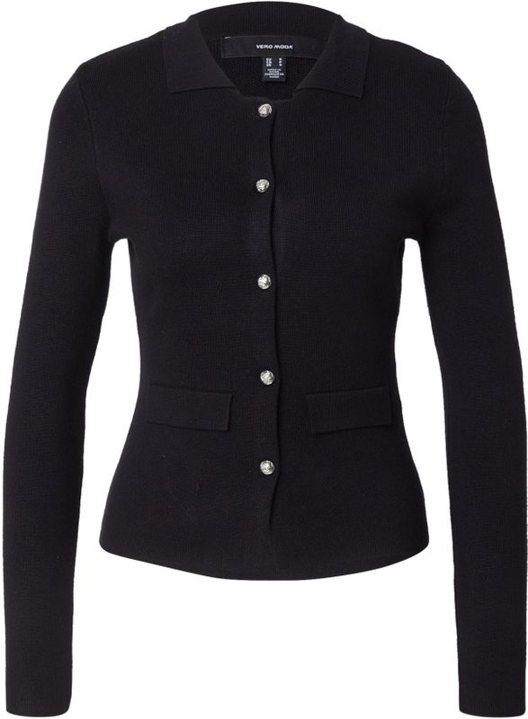 Vmelise - Gebreid Vest - Polo Hals - Lange Mouwen - Regular Fit