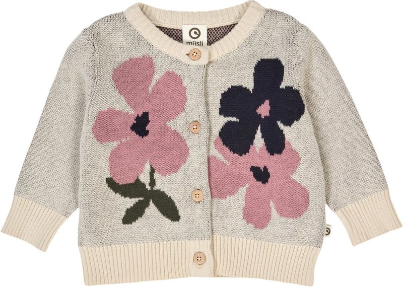 Müsli by GREEN COTTON Gebreid vest  crème