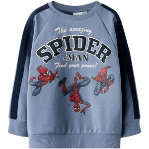 NAME IT - NMMOBERT SPIDER - Sweatshirt - Marine - Duifblauw - Rood - Wit