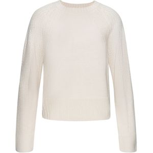Lascana - Gebreide Trui - Crème - Dames Trui met Ronde Hals