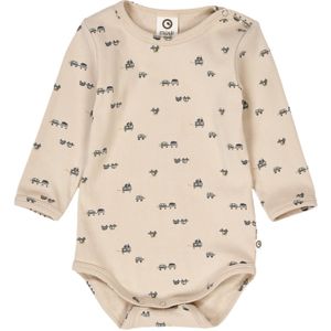 Müsli by GREEN COTTON Rompertje/body  beige / mosterd / grafiet