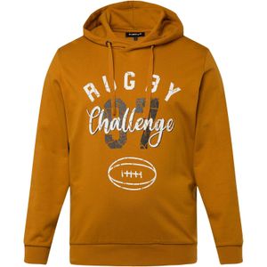 Men Plus Sweatshirt  grijs / oranje / wit