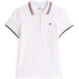 TOMMY HILFIGER - Shirt - Marine - Katoen - Polokraag - Kwartmouw