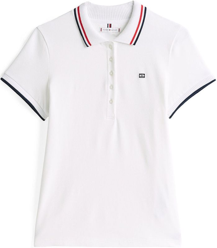 TOMMY HILFIGER - Shirt - Marine - Katoen - Polokraag - Kwartmouw