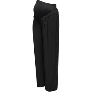 Only Maternity Bandplooibroek 'OLMPLEAT'  zwart