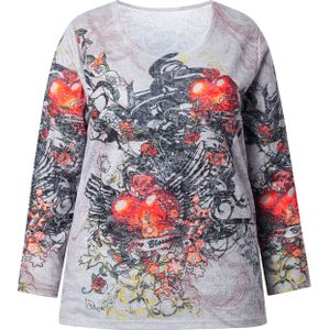 Angel of Style Shirt  geel / grijs / spar / rood