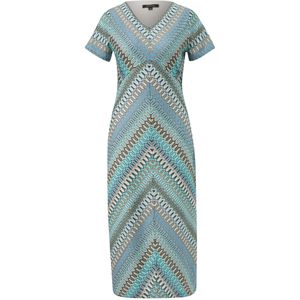 COMMA Jurk  beige / blauw / bruin