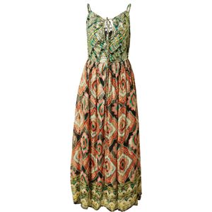 Warehouse Zomerjurk  groen / oranje / rosé / zwart