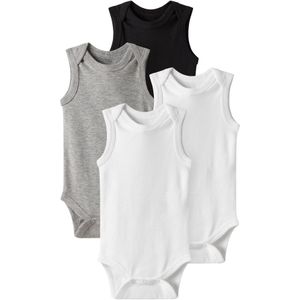 TWO SOON Rompertje/body  grijs / zwart / wit