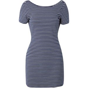 Motel Jurk 'Roswitha'  navy / wit