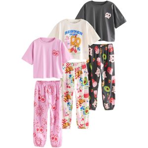 Next Nachtkledij  azuur / antraciet / rosa / wit