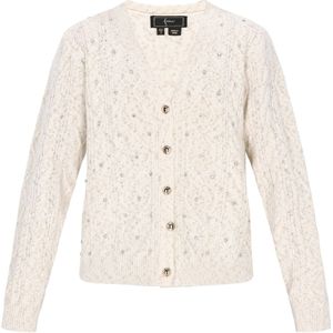 faina Gebreid vest  offwhite