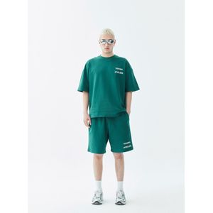 VAMOS CLO Broek  donkergroen / wit