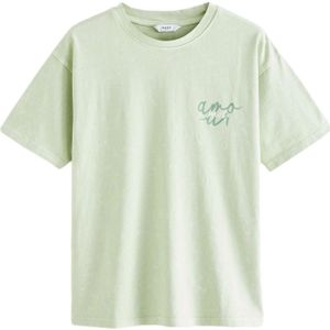 Next Shirt  pastelgroen / wit