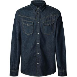 Pepe Jeans - Overhemd - Donkerblauw - Denim - Lange Mouw