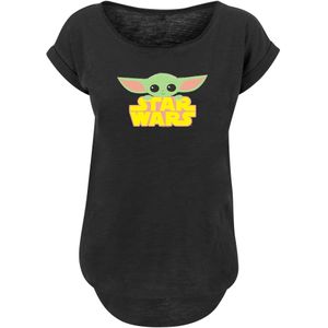 F4NT4STIC Shirt 'Star Wars The Mandalorian Baby Yoda'  geel / pastelgroen / oudroze / zwart