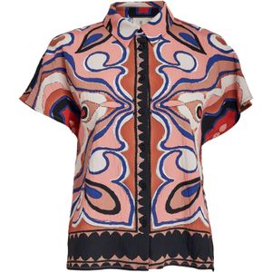 Peppercorn Blouse 'Hanny'  blauw / pink / zwart / wit