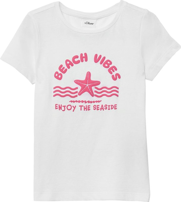 s.Oliver - T-Shirt - Katoen - Met Opdruk - Korte Mouwen