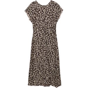 MANGO Jurk  zwart / wit